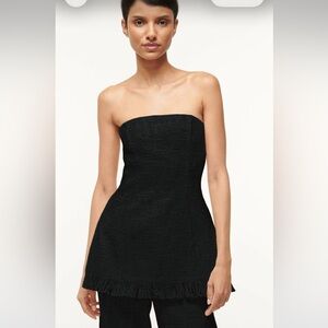 NWT Staud Silvia Black Strapless top